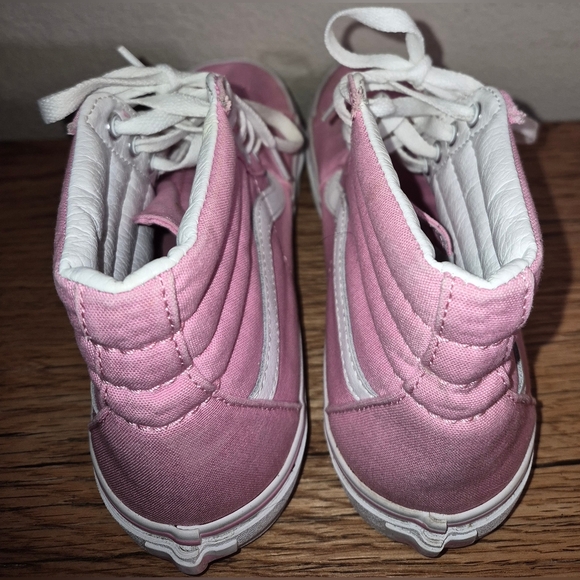 Vans Sk8-Hi Canvas Prism Pink / True White High-Top Shoe Men's 7.5 Womens Size 9 - Picture 2 of 5